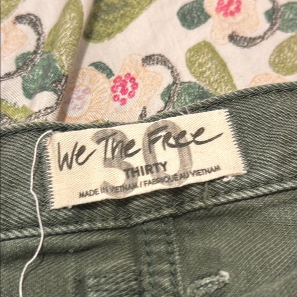 We The Free Olive Denim Shorts - Picture 4 of 4